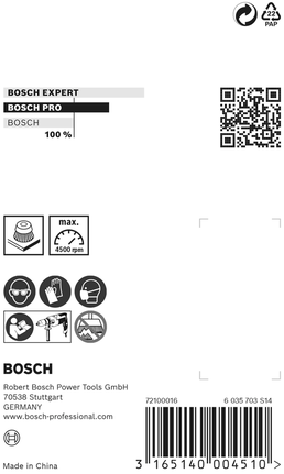 PRO Metal clean Cup Brush, Straight Shank, 70 x 0.3 mm Bosch PRO Metal clean cup brush 70 x 0.3 mm.