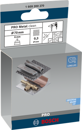 PRO Metal clean Cup Brush, Straight Shank, 70 x 0.3 mm Bosch PRO Metal clean cup brush 70 x 0.3 mm.