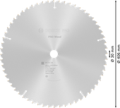 Bosch PRO Wood Circular Saw Blade 406 mm for precise wood cutting.