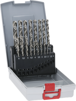 Bosch PRO Metal HSS-G Twist Drill Bit Set, 19 pieces.