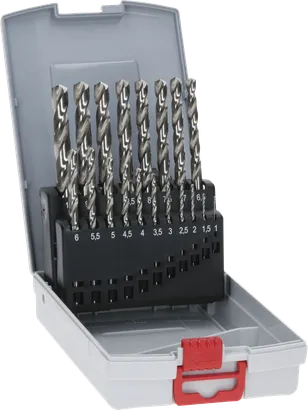 Object #200475711: 2608587013_bo_pro_u_f_1 Bosch PRO Metal HSS-G Twist Drill Bit Set, 19 pieces.