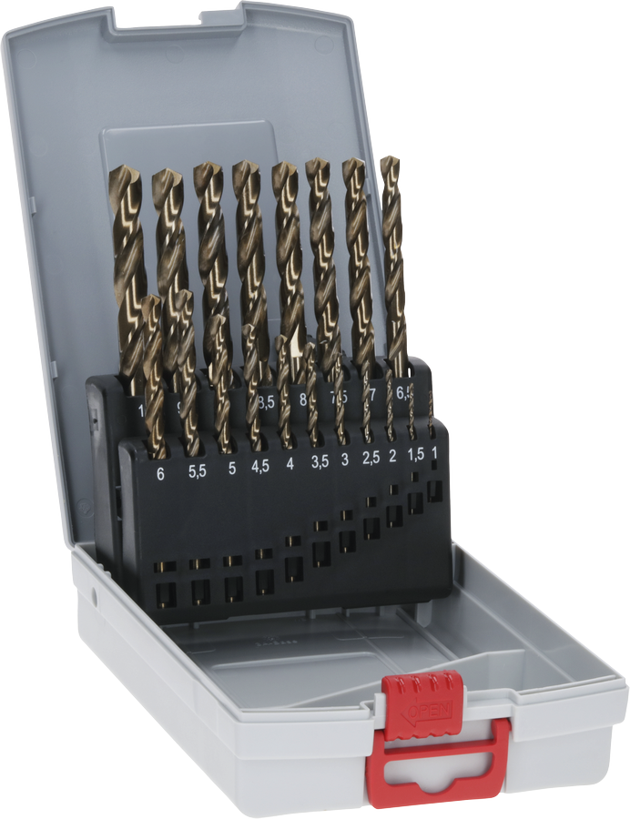 Bosch PRO Stainless Steel HSS-Co Twist Drill Bit Set, 19 pcs.