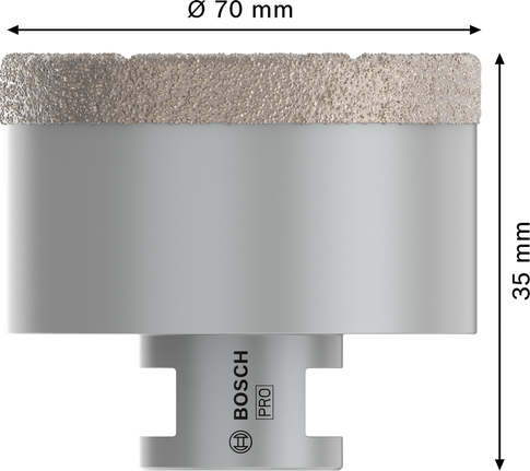 Bosch PRO Ceramic dry Core Cutter 70 mm diameter.