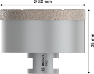 Bosch PRO Ceramic dry Core Cutter 80 mm diameter.