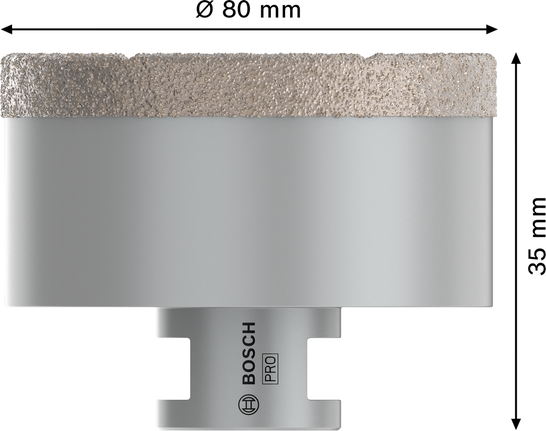 Bosch PRO Ceramic dry Core Cutter 80 mm diameter.