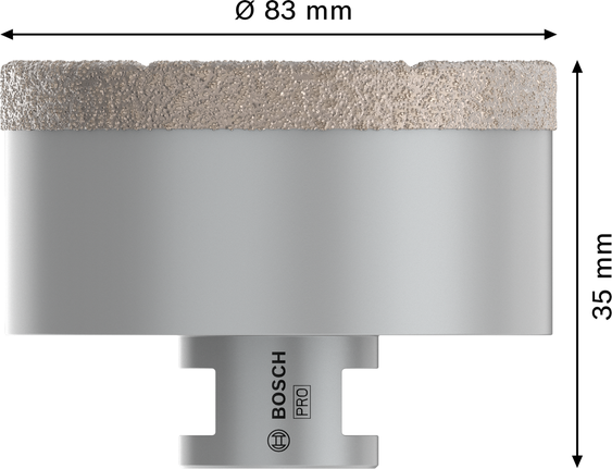Bosch PRO Ceramic dry Core Cutter 83 mm diameter.