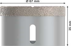 Bosch PRO Ceramic dry Core Cutter 67x35 mm X-Lock.