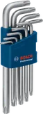 Bosch Torx allen key set with nine pieces.