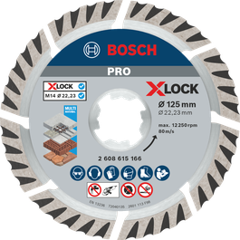 Bosch PRO Multi Material X-Lock Diamond Disc, 125 mm.