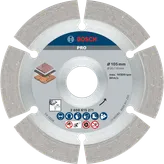 Bosch PRO Stone Diamond Disc 105 mm for cutting stone.
