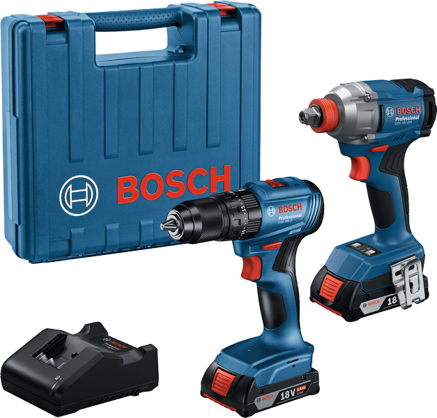 Bosch GDX 18V-285 and GSB 185-LI cordless tool set.