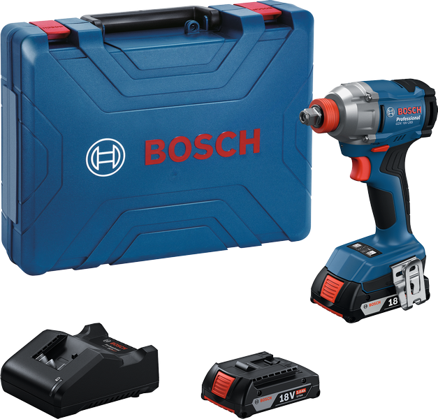 Bosch GDX 18V-285 impact driver set with case.