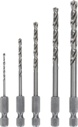 PRO Metal HSS-G Hex Twist Drill Bit Set, 5 pcs Bosch PRO Metal HSS-G Hex Twist Drill Bit Set, 5 sizes.