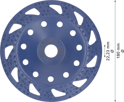 Bosch EXPERT Multi Material coarse slanted grinding head.