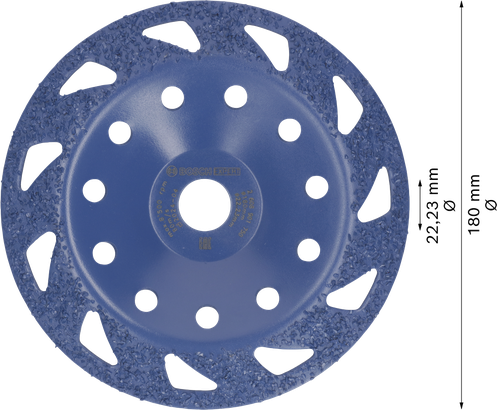 Bosch EXPERT Multi Material carbide grinding head, slanted.