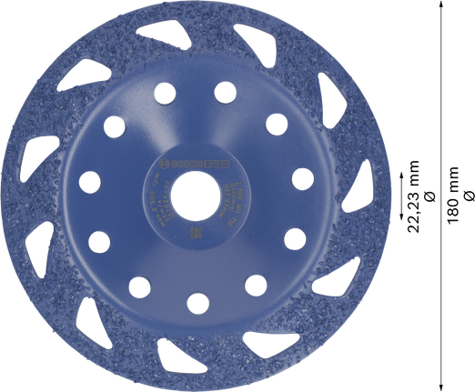 Bosch EXPERT Multi Material carbide grinding head, slanted.