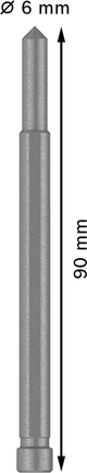 Pilot Pin for PRO Metal TCT Annular Cutter, 6 x 90 mm Bosch Pilot Pin for PRO Metal TCT Annular Cutter 6x90 mm.