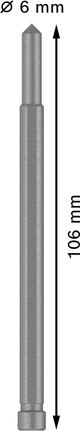 Bosch pilot pin for PRO Metal TCT Annular Cutter 6 x 106 mm.