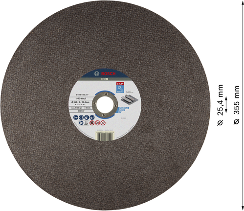 PRO Metal Cutting Disc, 355 x 3 x 25.4 mm Bosch PRO Metal Cutting Disc 355 x 3 x 25.4 mm.