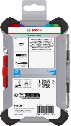 Bosch 50-piece extra hard screwdriver bit set.