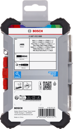 Bosch 50-piece extra hard screwdriver bit set.