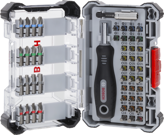 Bosch Extra Hard Screwdriver Bit Set, 50 pcs in case.