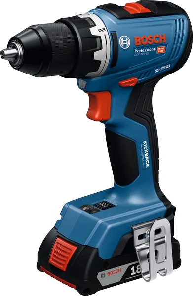 GSR 18V-65 Bosch GSR 18V-65 cordless drill with 2Ah battery.