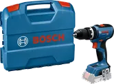 Bosch GSB 18V-65 cordless drill with carrying case.