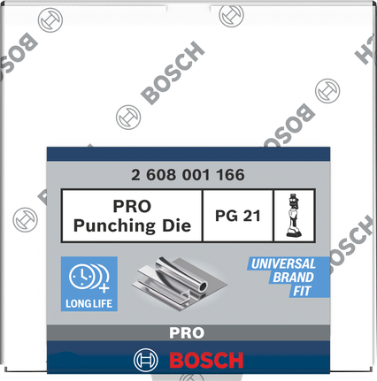 Bosch PRO Punching Die PG21 for stainless steel.