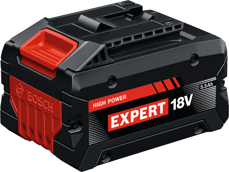 Bosch EXBA18V-55 battery pack, 18V 5.5Ah capacity.