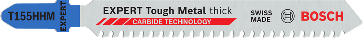 EXPERT Tough Metal thick T155HHM Bosch EXPERT Tough Metal T155HHM jigsaw blade for thick metal.