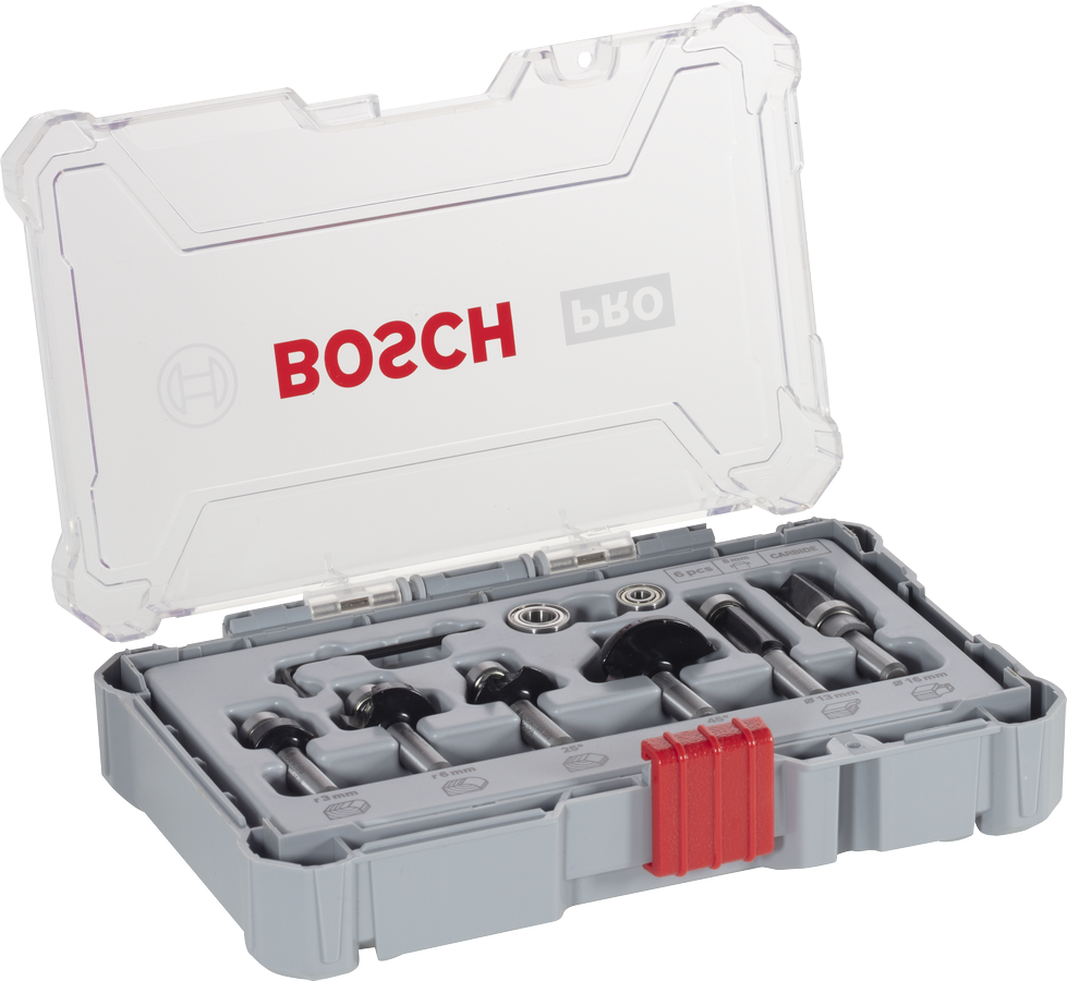 Bosch PRO Router Bit Trim and Edging Set 8 mm 6 pcs.
