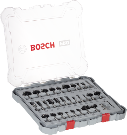Bosch PRO Router Bit Mixed Set 8 mm shank 30 pcs.