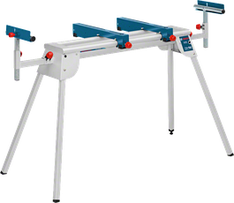 Bosch GTA 2600 saw stand with extendable support.