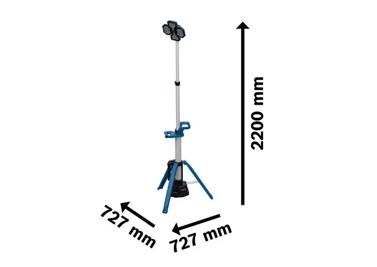 GLT18V-5000 Bosch GLT18V-5000 cordless jobsite light, tripod 2200 mm high.