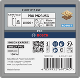 Bosch PRO PN23 25G galvanised 25mm pins, 10000 pack.