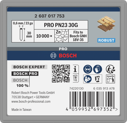 Bosch PRO PN23 G Pin 30mm galvanised nails 10000 pcs.