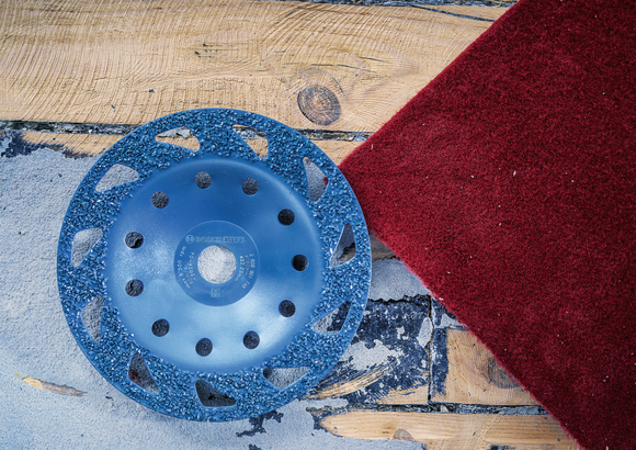 Bosch EXPERT Carbide Grinding Cup for concrete surfaces.