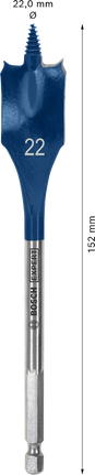 Bosch EXPERT Self Cut Speed Spade Drill Bit 22 x 152 mm.