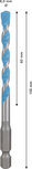 Bosch EXPERT HEX-9 Multi Construction Drill Bit 6x100mm.
