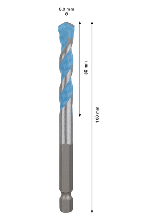 Bosch EXPERT HEX-9 Multi Construction Drill Bit 8 x 100 mm.