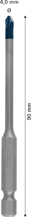 Bosch EXPERT HEX-9 Hard Ceramic Drill Bit 4x90mm.