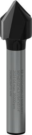 Bosch PRO Router Bit V-Groove 90° 1/2 inch shank 1/4 inch.