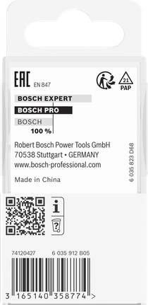 Bosch PRO router bit chamfer 45° shank 1/4″.