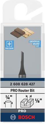 Bosch PRO 1/8″ straight router bit.