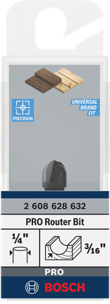 Bosch PRO Router Bit Core Box R 3/16″ shank 1/4″.