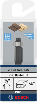 Bosch PRO router bit 3/8″ flush trim.