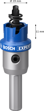 Bosch EXPERT Sheet Metal 19mm arbored hole saw.