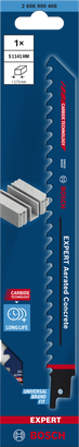 Bosch EXPERT Aerated Concrete S 1141 HM saw blade for long life cutting.