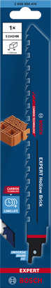 Bosch EXPERT Hollow Brick S 1543 HM reciprocating saw blade.